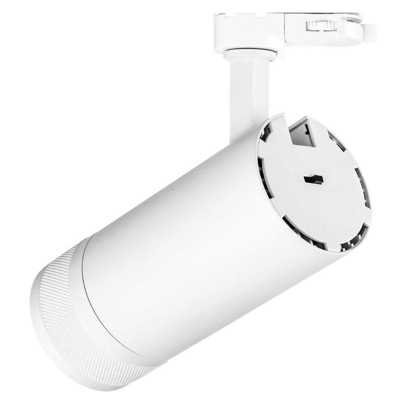 Spot LED sur Rail Blanc Angle Ajustable Triphasé 30W 15-60° CCT TRIAC Dimmable - 3000K/4000K/6000K - SILAMP-2