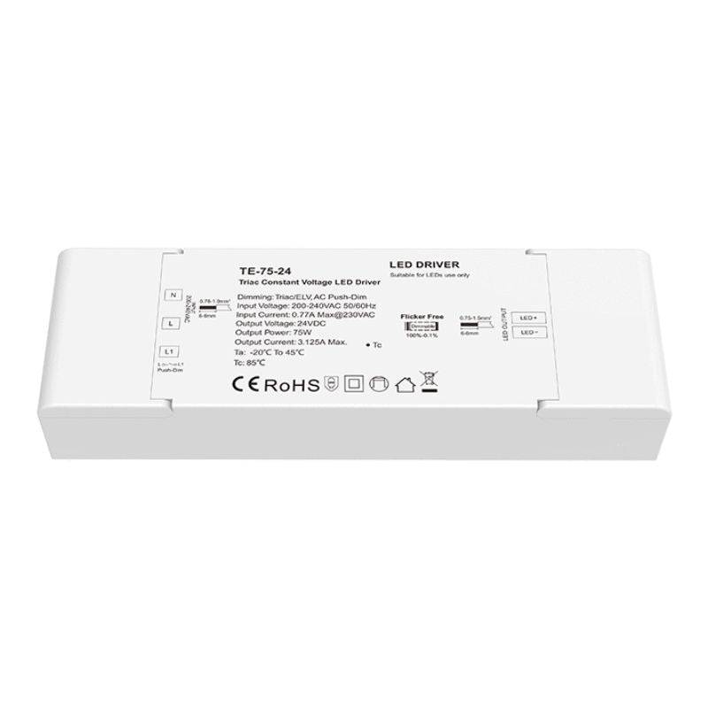 Transformateur LED 220V 24V 75W 3,125A TRIAC Dimmable / Push Dim - SILAMP-0