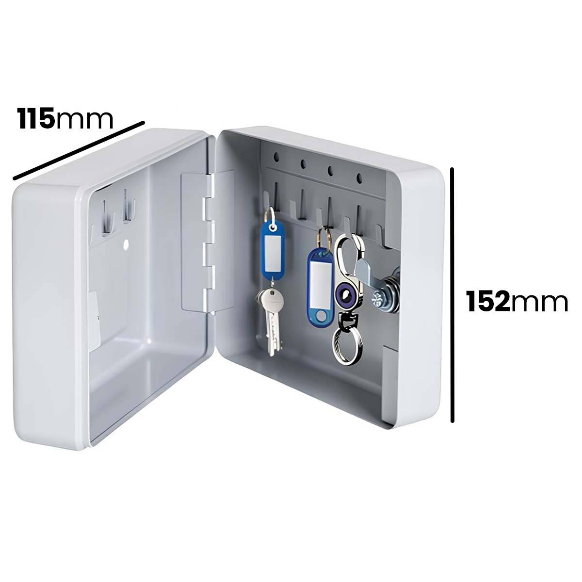 Armoire À Clés Murale 10 Emplacements en Acier avec Serrure Sécurisée-4
