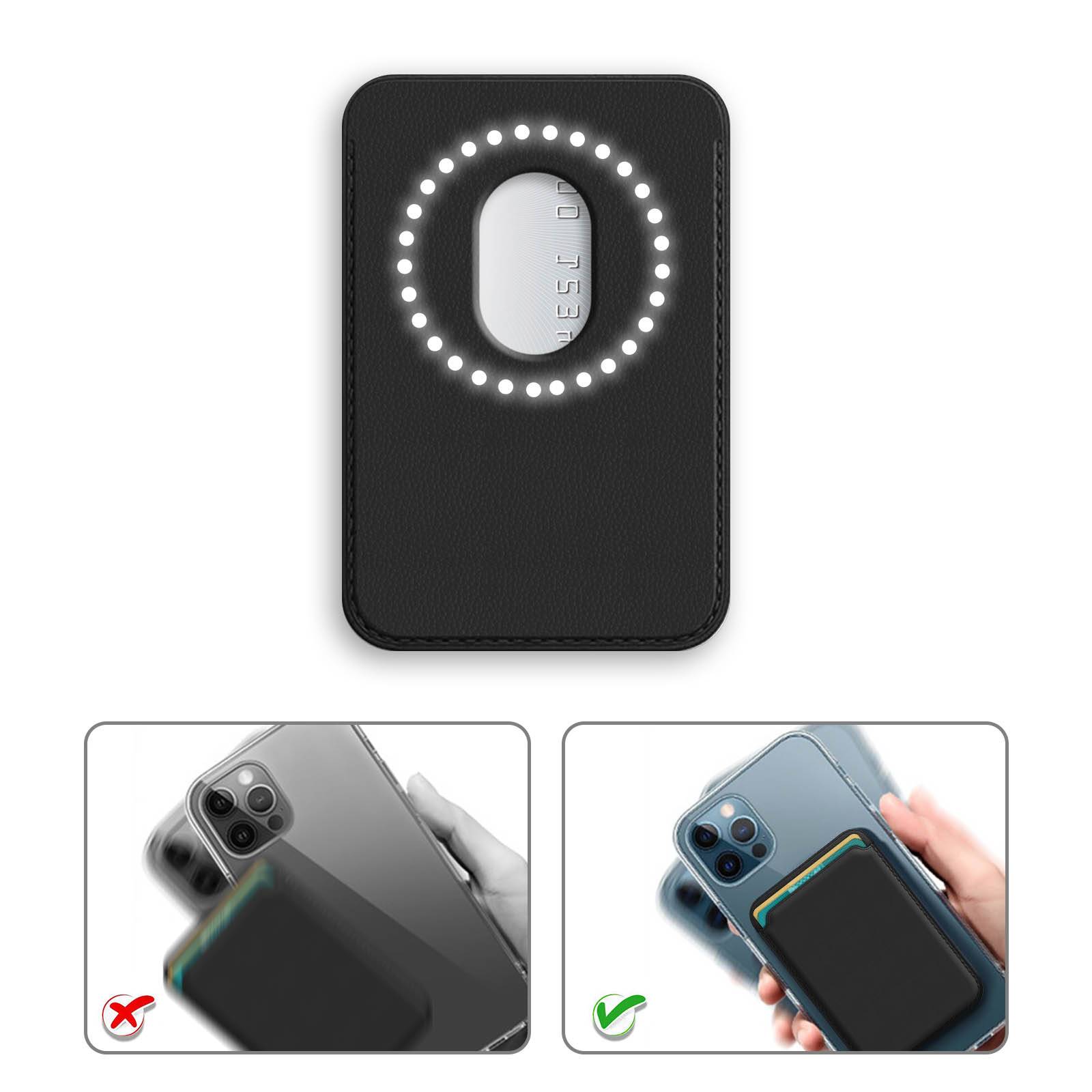 Porte Carte MagSafe pour iPhone 12 et 13 et 13 Revêtement en Cuir Magnétique-2
