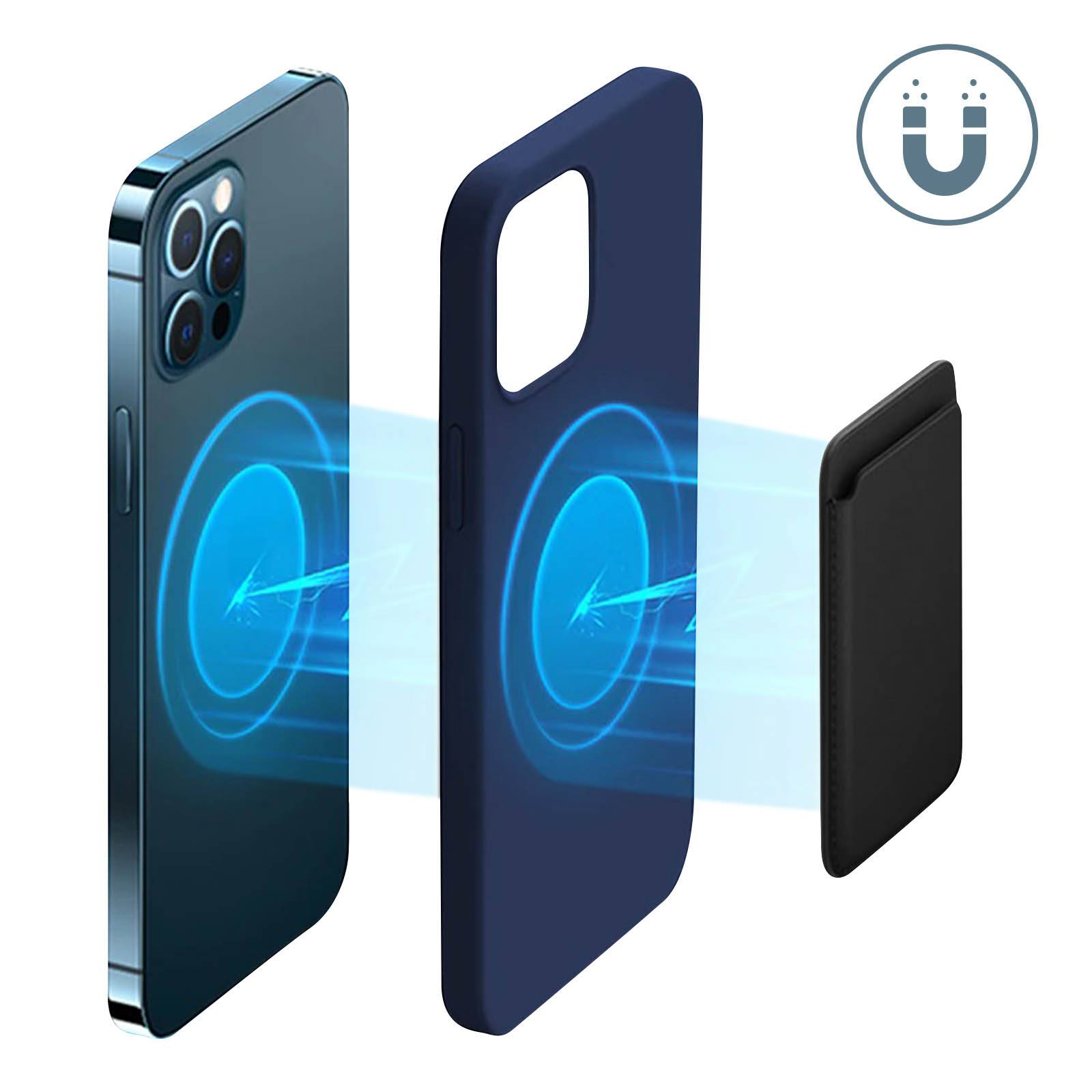 Porte Carte MagSafe pour iPhone 12 et 13 et 13 Revêtement en Cuir Magnétique-3