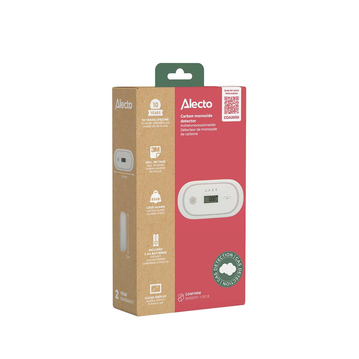 Détecteur Monoxyde Carbone avec Écran LCD Alarme 85 dB Puissant-4