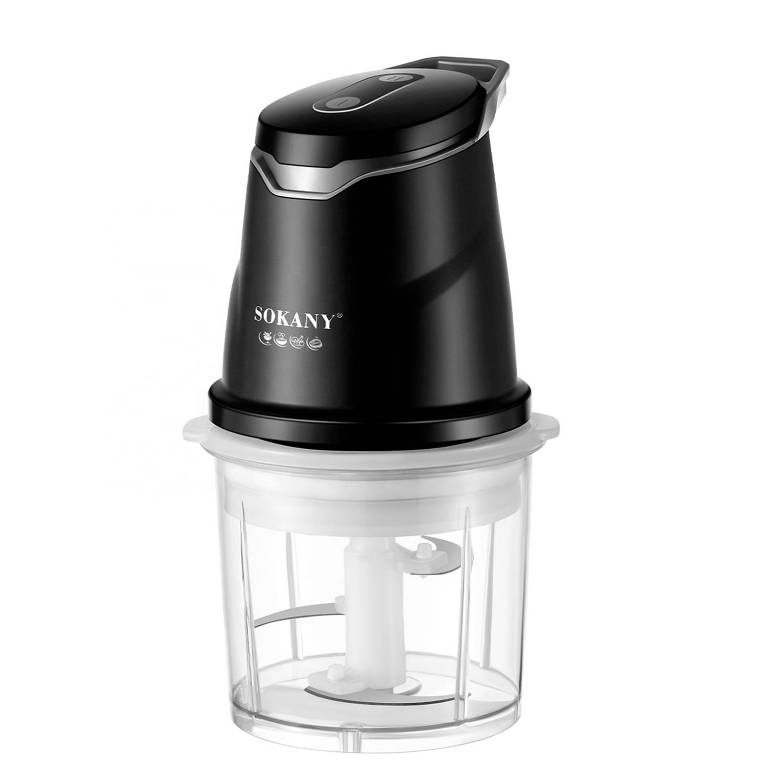 Mini Hachoir Électrique 300W Capacité 0.7L avec Lames en Acier Inoxydable-0