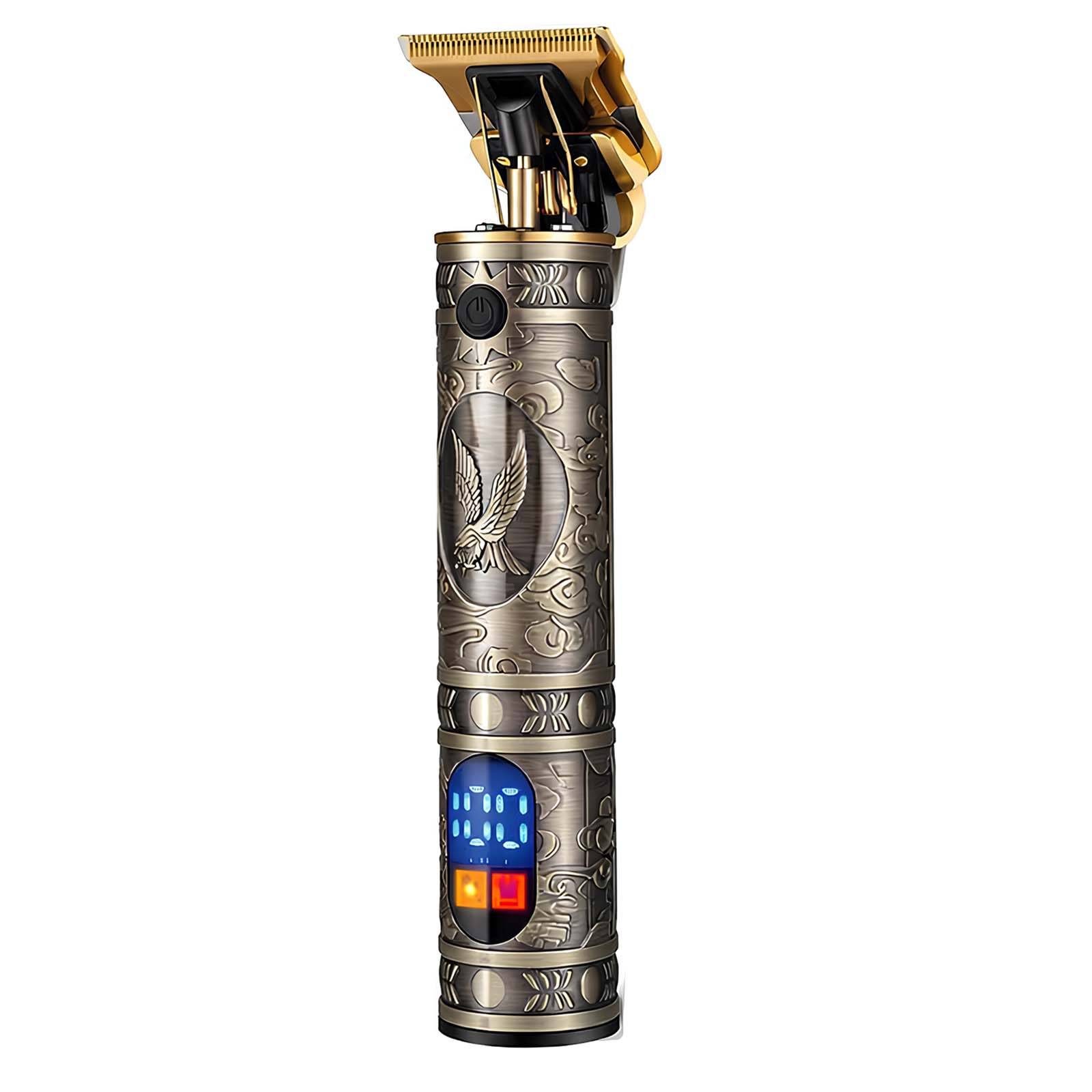 Tondeuse pour Barbe / Cheveux Motif Aigle avec Écran LED Traçage Précis-1