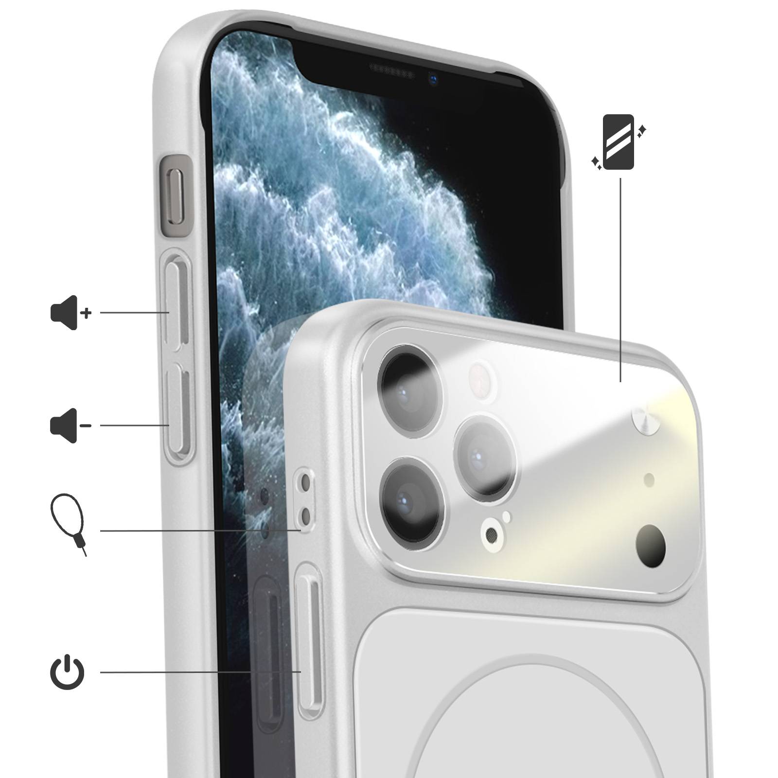 Coque pour iPhone 11 Pro Max Compatible MagSafe Finition AG Glass Mate-2
