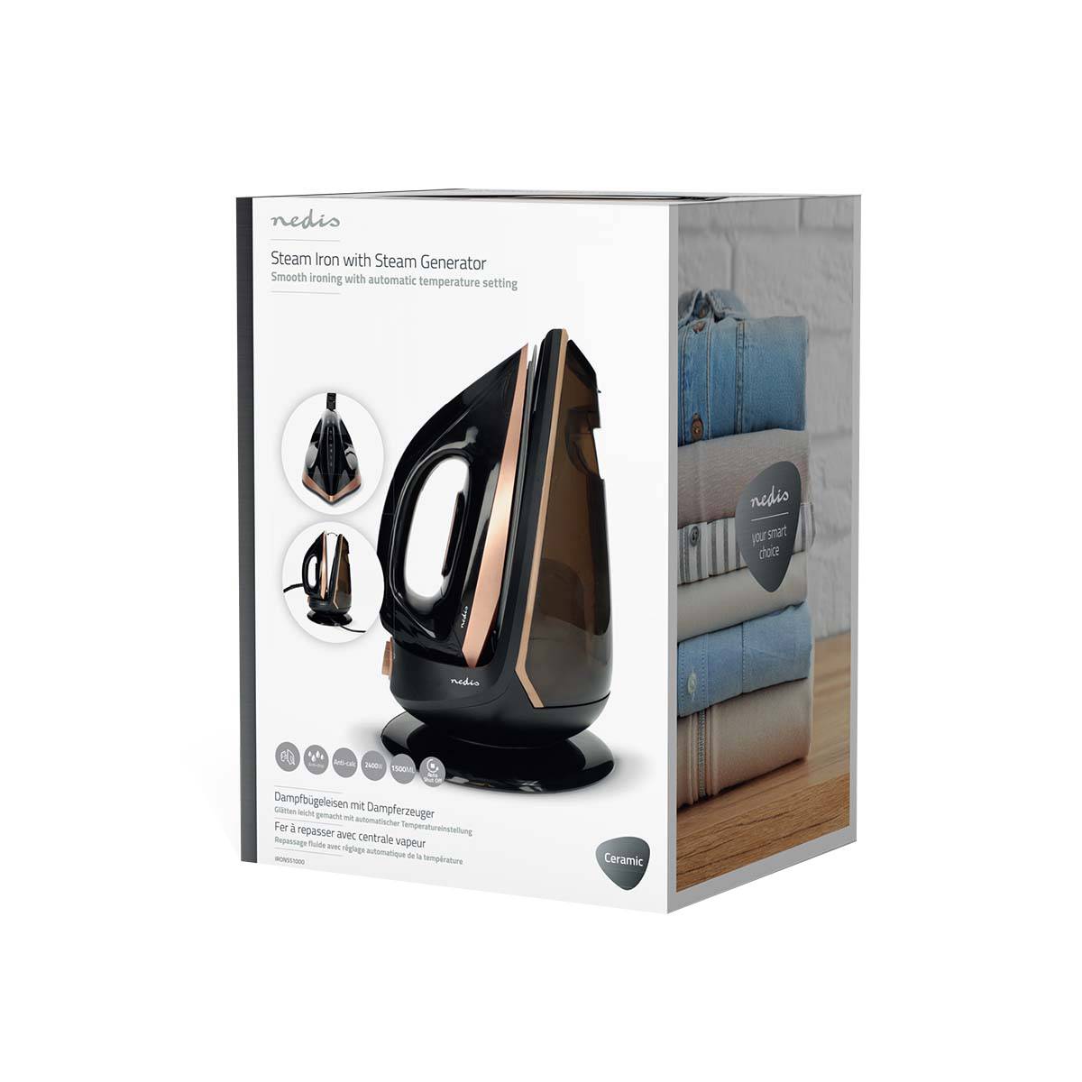 Fer à Vapeur 2400W Semelle Céramique avec Réservoir 1.5L 7 Bar-4