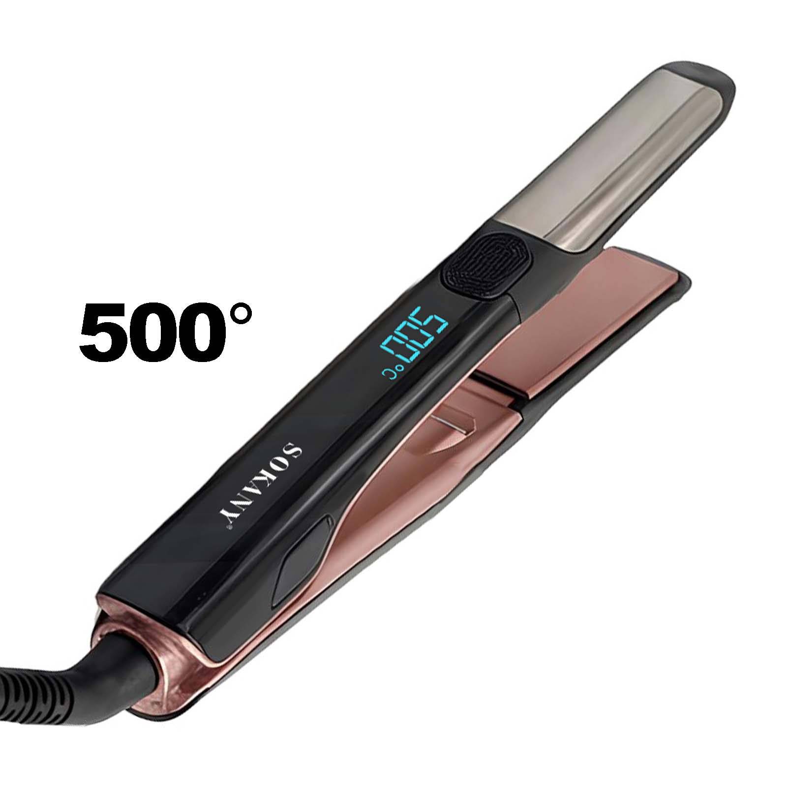 Lisseur Cheveux 65W avec Écran LED 6 Niveaux de Température Chauffage Rapide-3