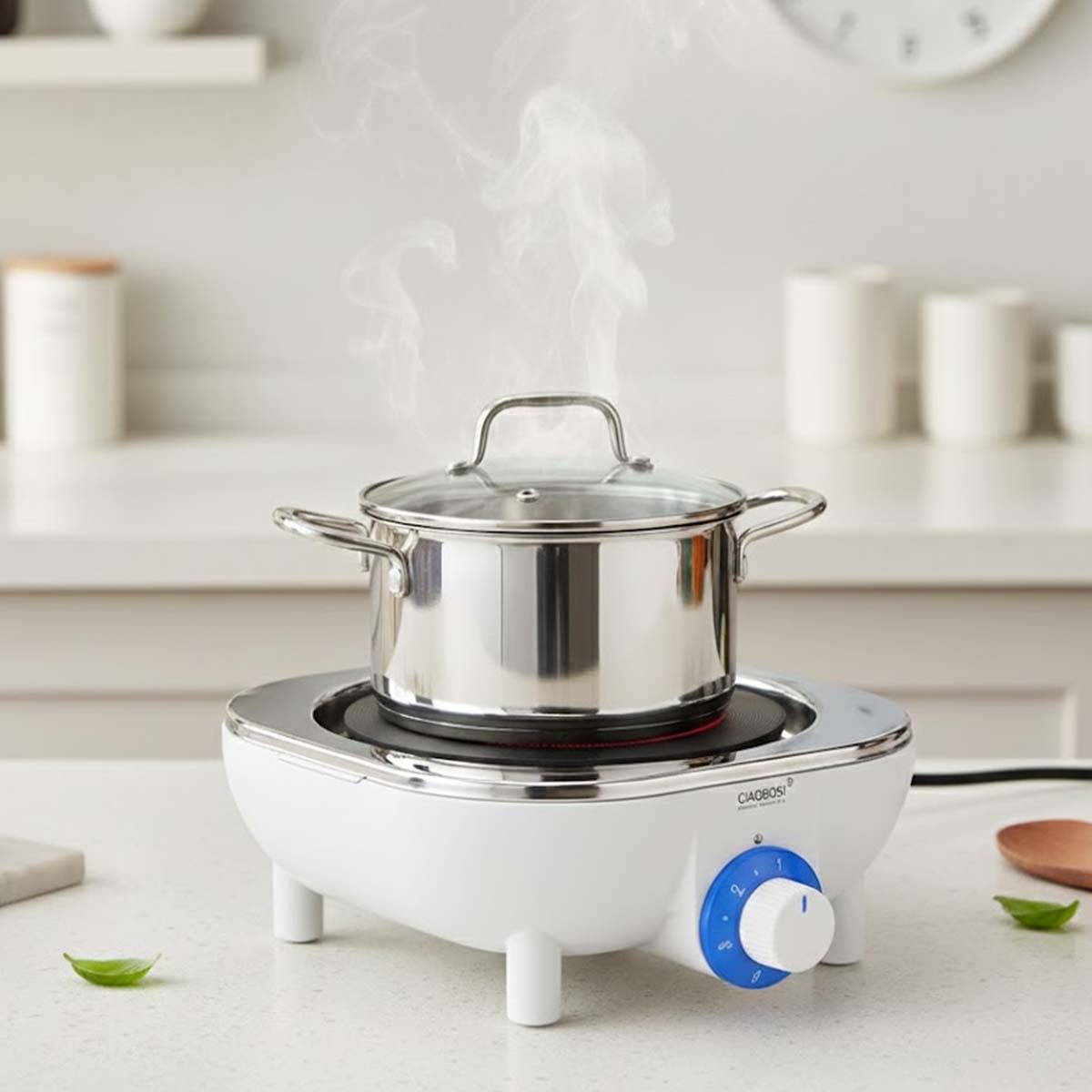 Plaque Chauffante à Induction 500 W pour Cuisson Rapide avec 5 Niveaux-2