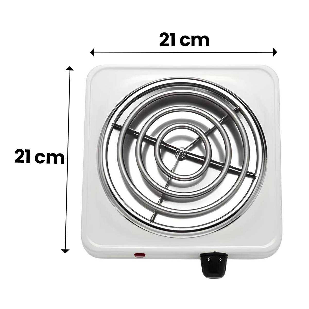 Réchaud Électrique Portable 1000W Plaque Chauffante 21cm Compact-1