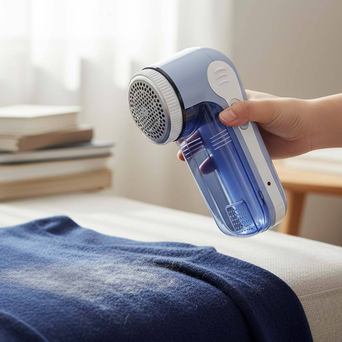 Rasoir Anti-bouloches Rechargeable 2W avec Bac à Résidus Lavable-2