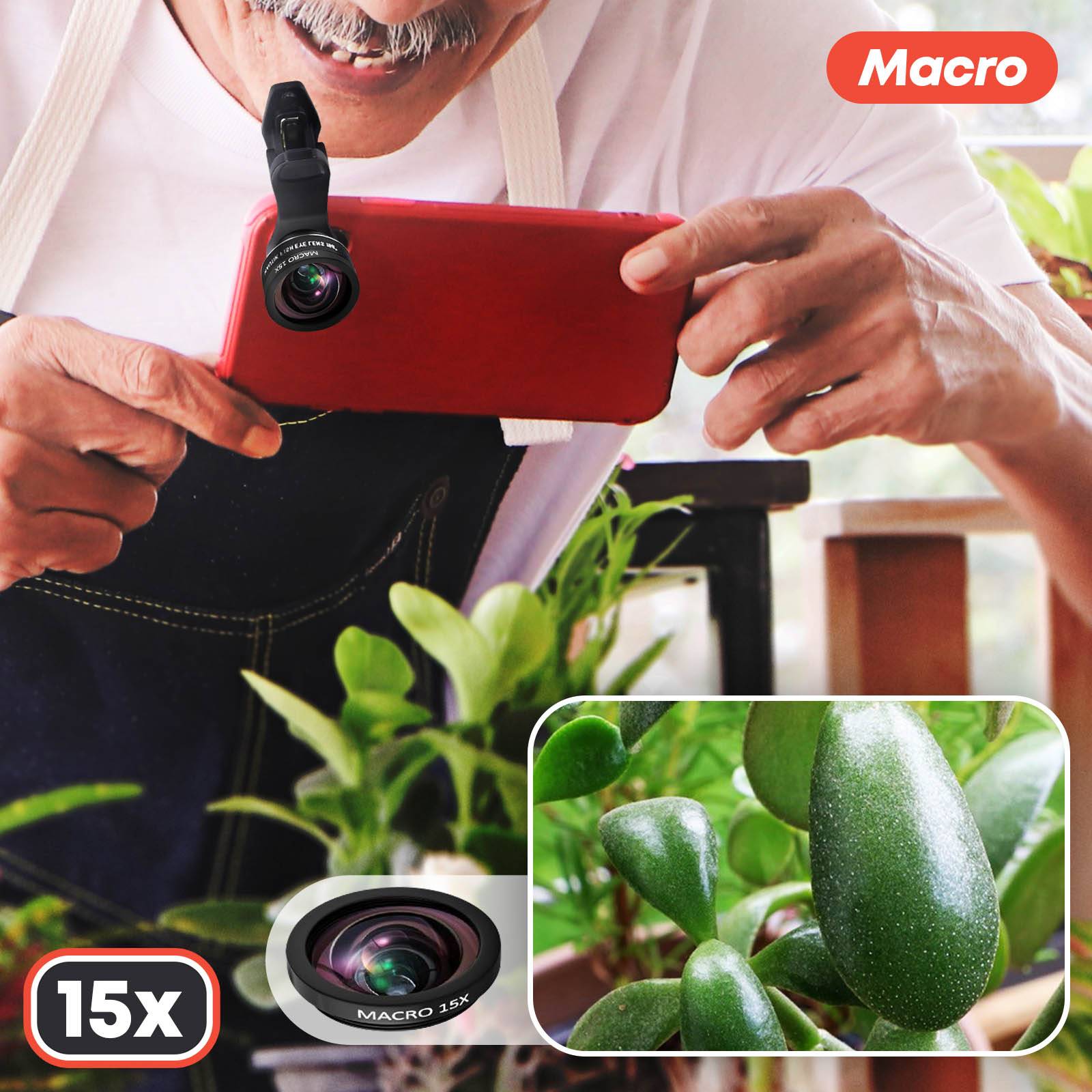 Kit Objectif Universel Smartphone Téléobjectif, Fisheye, Grand Angle, Macro-2