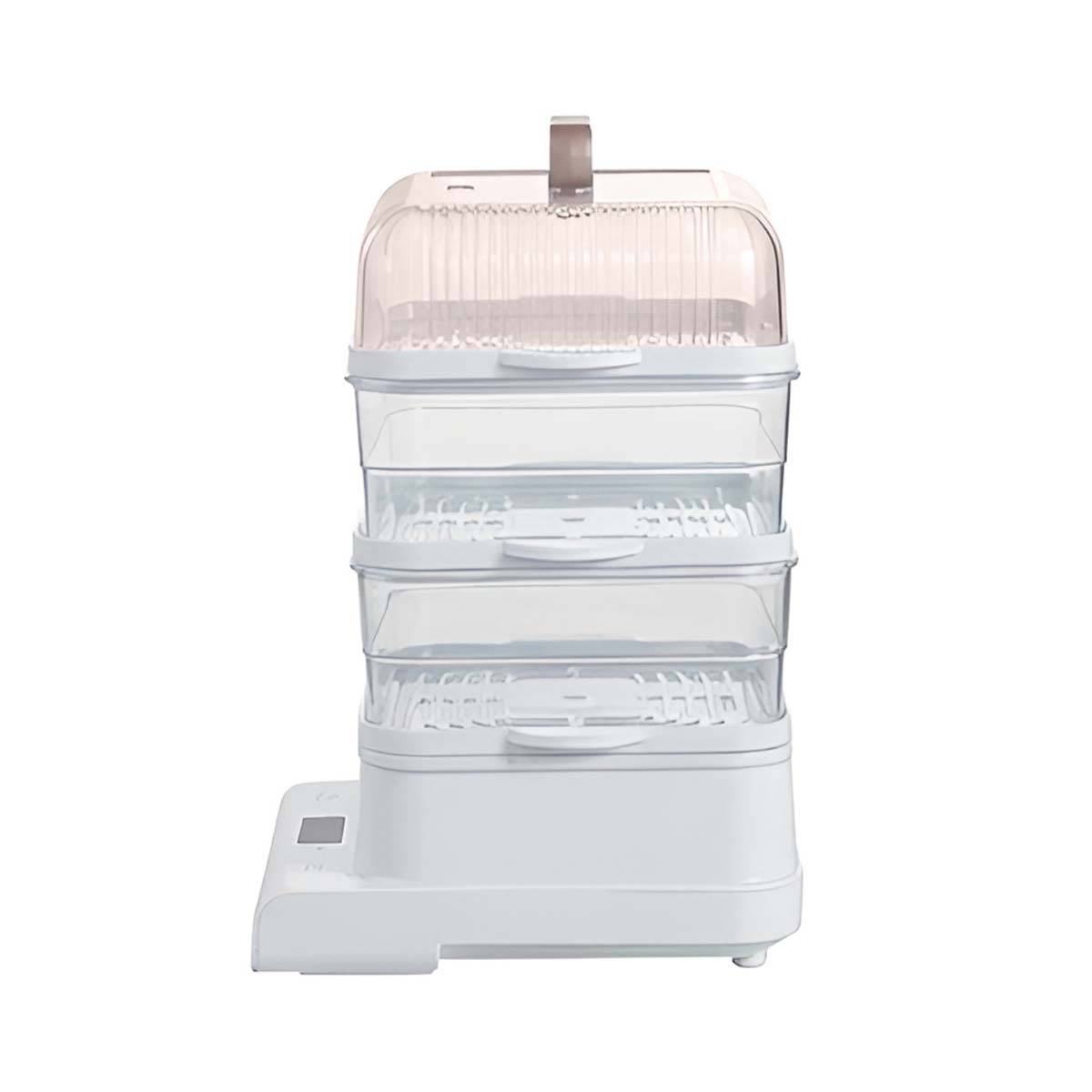 Cuiseur Vapeur Electrique 800W avec 3 Étages et Capacité Total 10L-0