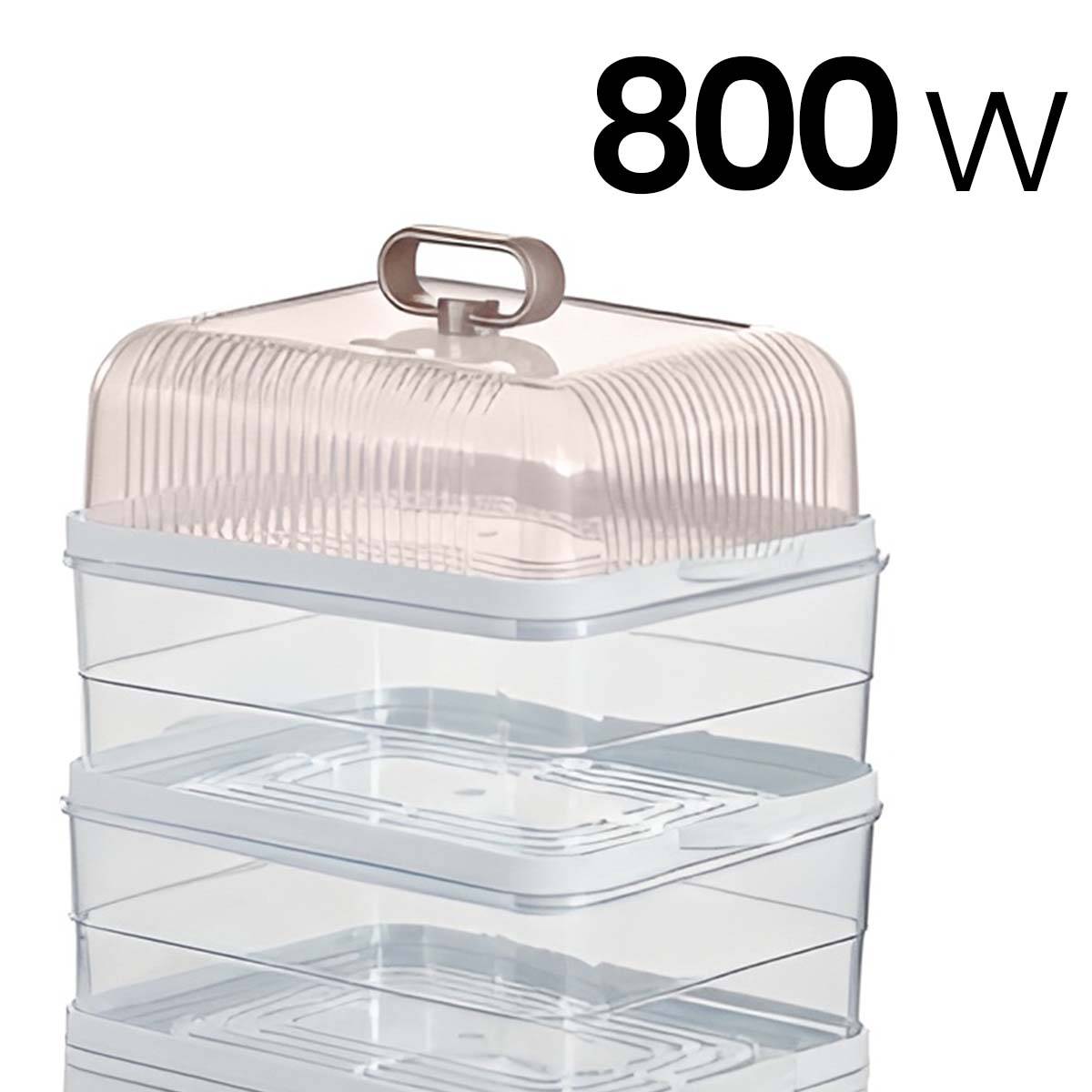 Cuiseur Vapeur Electrique 800W avec 3 Étages et Capacité Total 10L-4