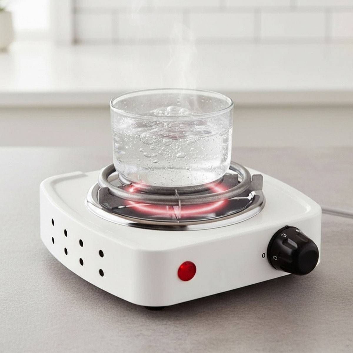 Réchaud Électrique Portable 500W Plaque Chauffante 14cm Compact-2