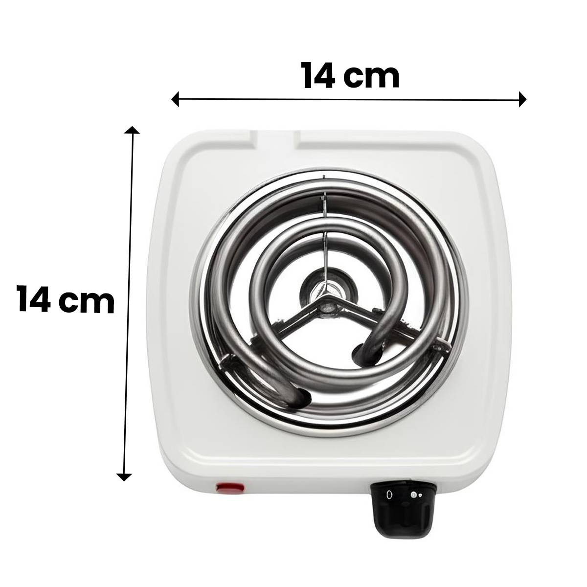 Réchaud Électrique Portable 500W Plaque Chauffante 14cm Compact-3