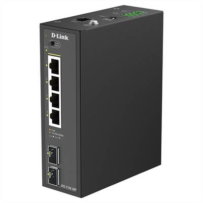 Commutateur à 6 ports D-Link DIS-210G-06P, Smart Gigabit PoE industriel-0