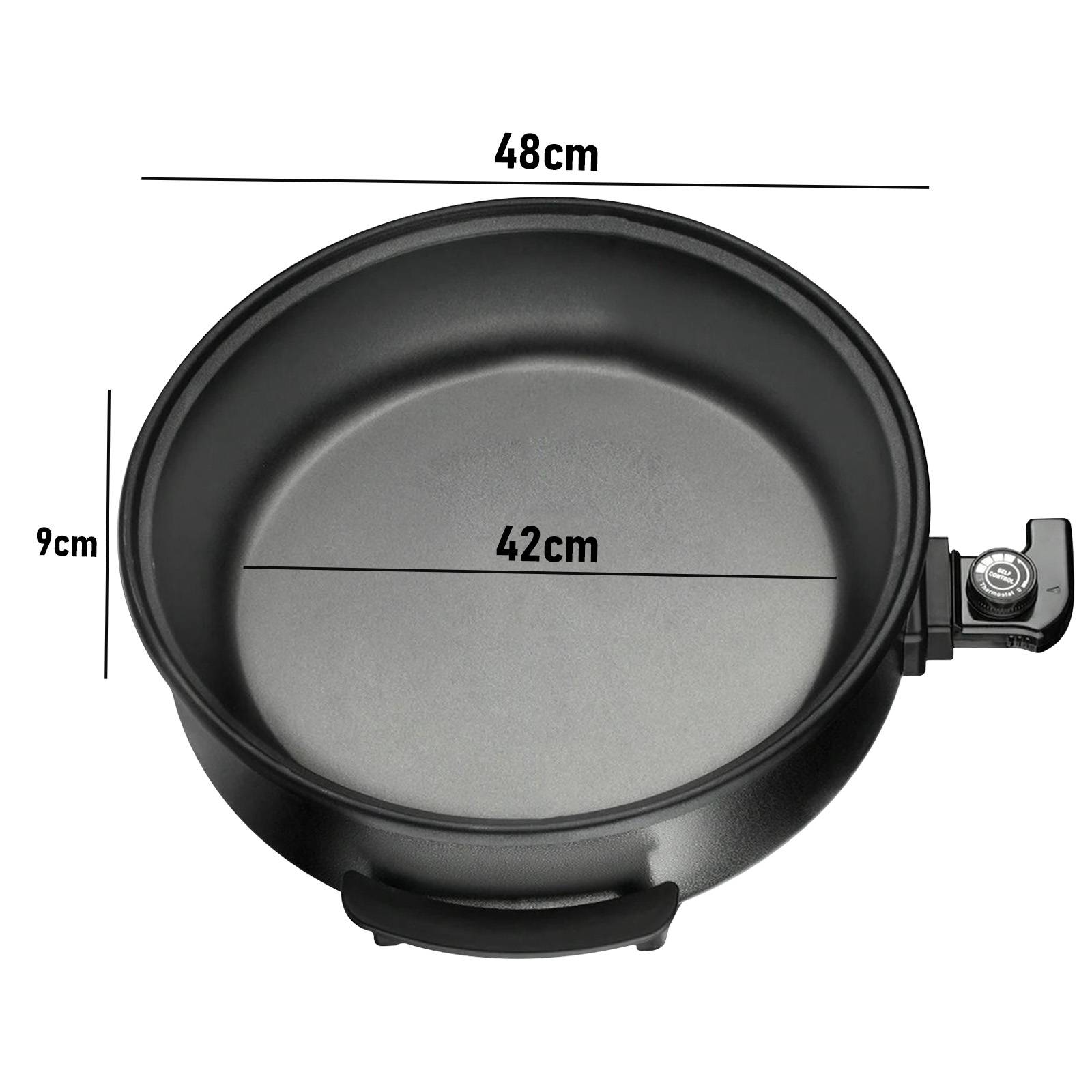 Cuiseur à Pizza Électrique 42cm 1500W Antiadhésif avec Thermostat Réglable-3