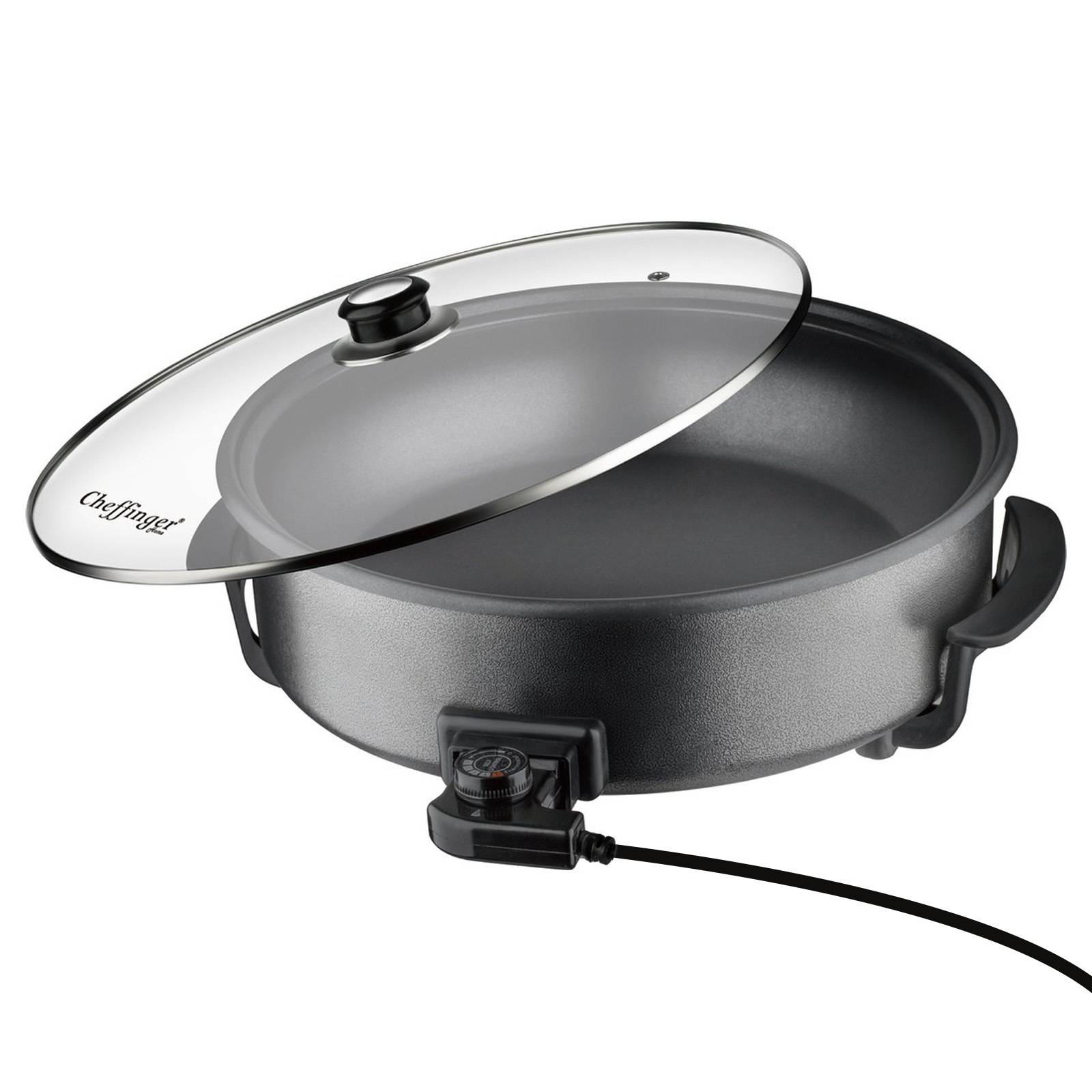 Cuiseur à Pizza Électrique 42cm 1500W Antiadhésif avec Thermostat Réglable-4