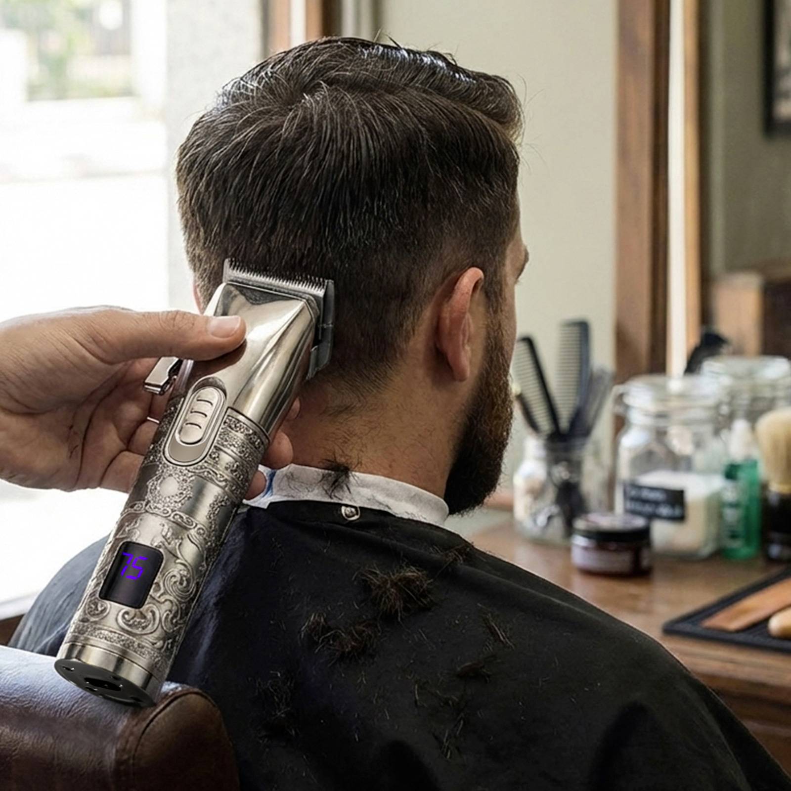 Tondeuse Professionnelle sans fil avec Écran Digital et Lame de Précision-2