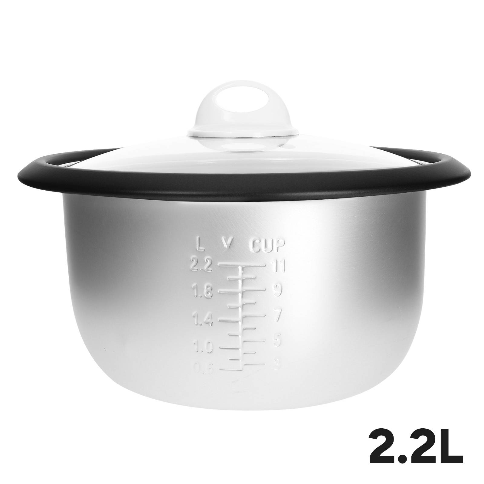 Cuiseur à Riz 2.2L avec Panier Vapeur Compact et Maintien Chaud-2