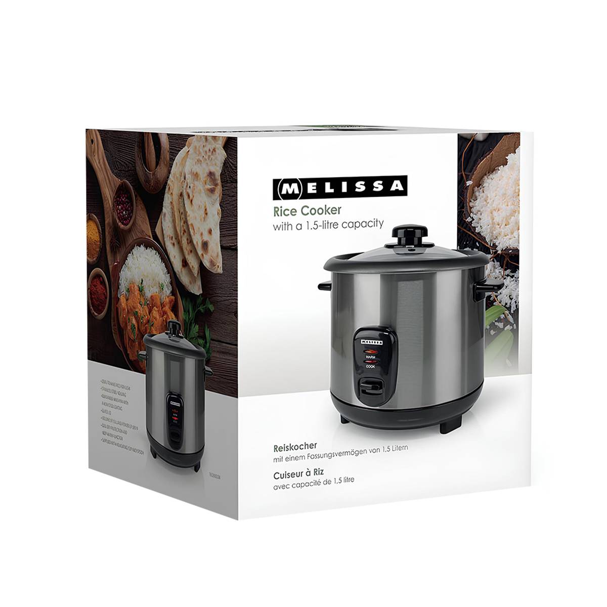 Cuiseur à Riz Électrique 1.5L avec Panier Vapeur Compact et Maintien Chaud-4