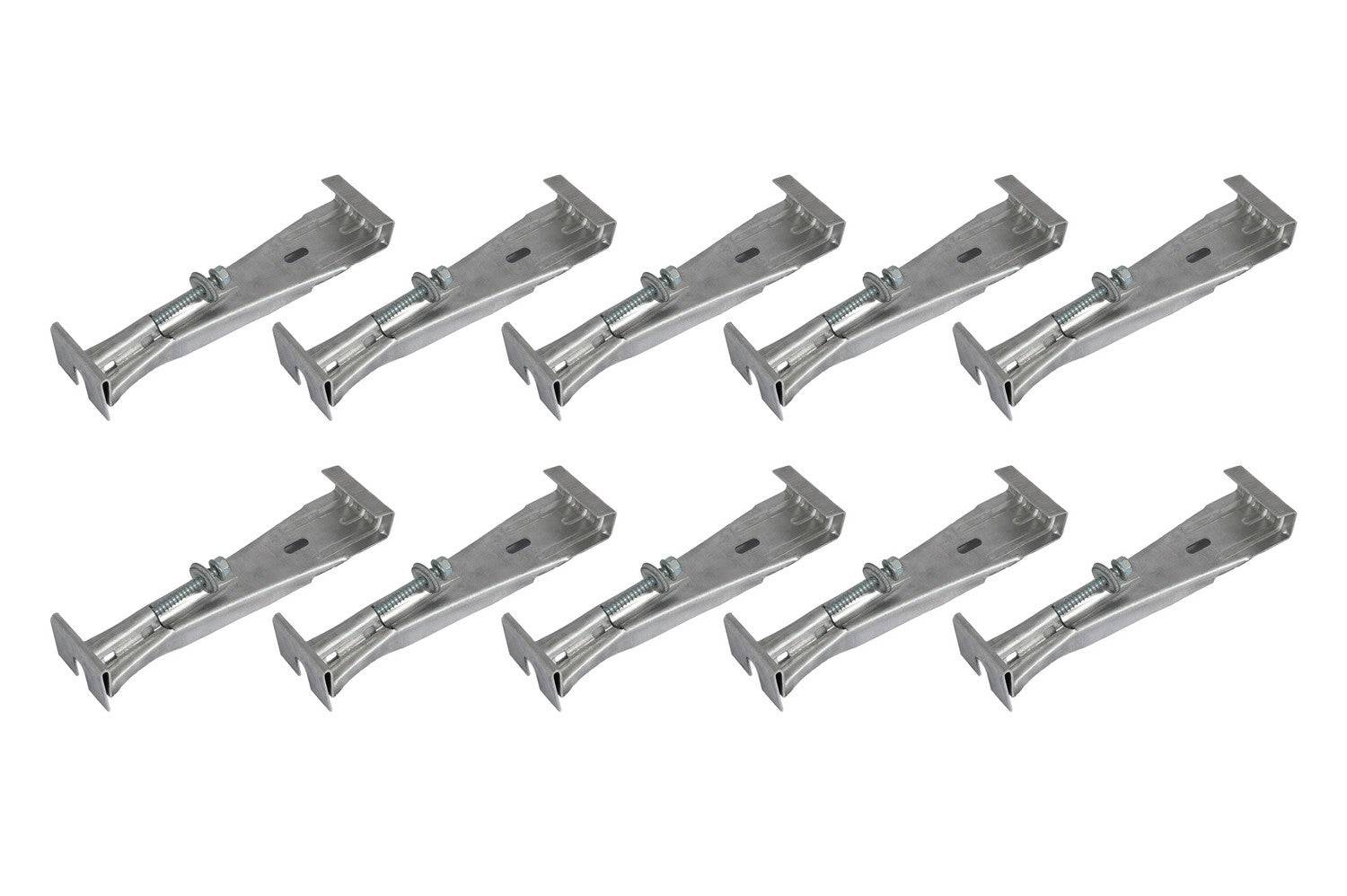 Lot de 10 crochets intérieurs écarteurs pour gouttières, en acier avec emplacement pour vis de fixation LPP-0