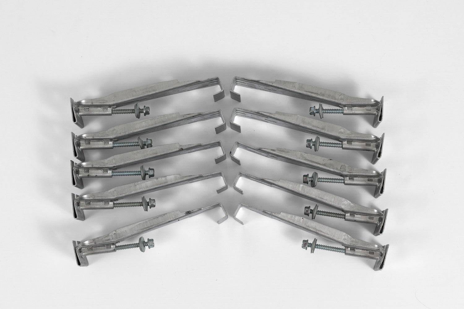 Lot de 10 crochets intérieurs écarteurs pour gouttières, en acier avec emplacement pour vis de fixation LPP-3