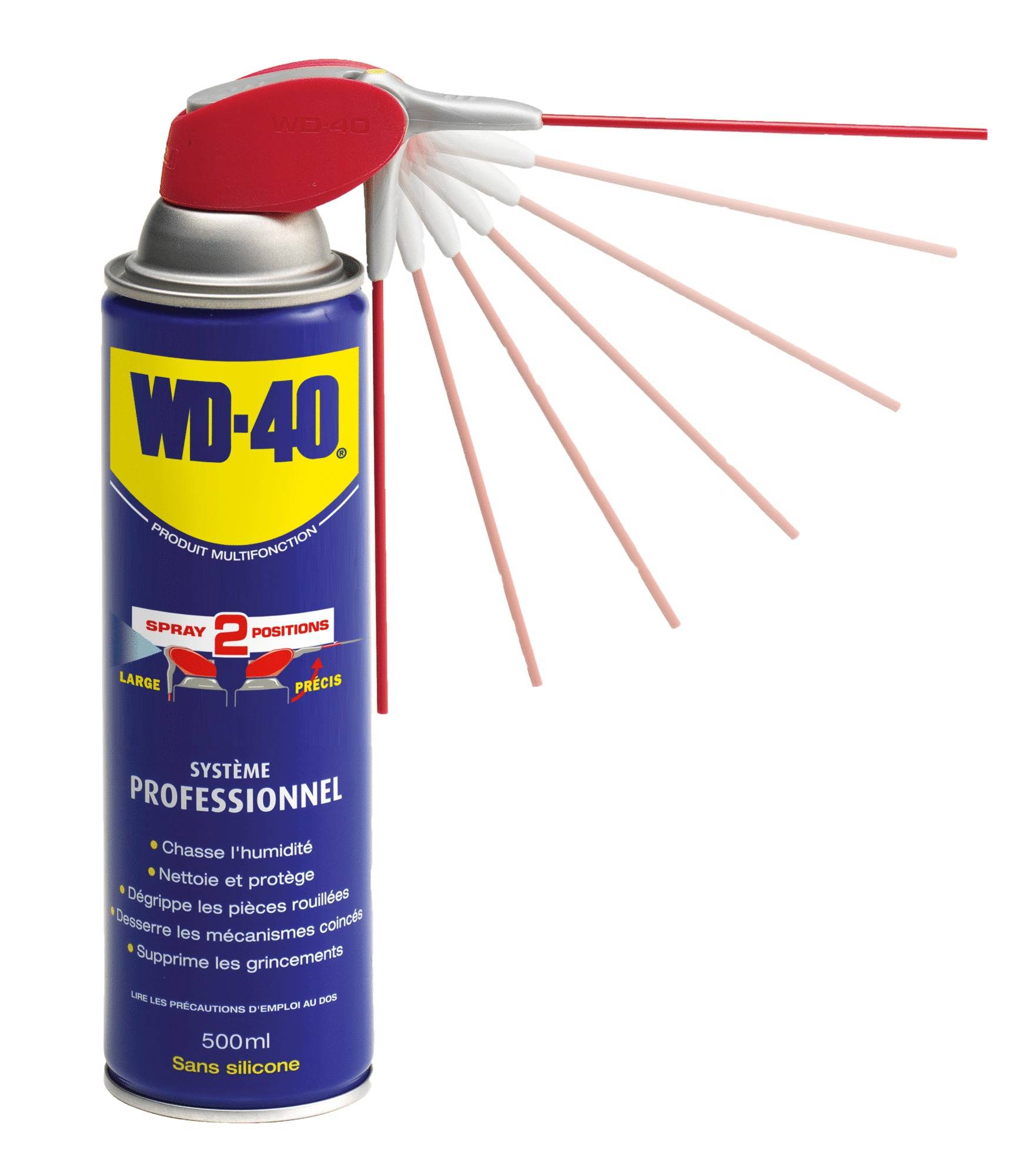 Produit multifonction spray double position 500ml- WD40 - 33032/6U-2