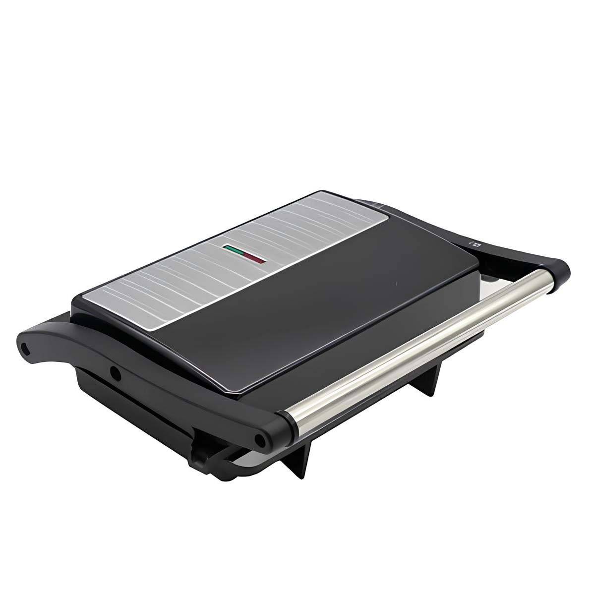 Grill de Contact Électrique 1000W avec Plaques Antiadhésives Inox-1