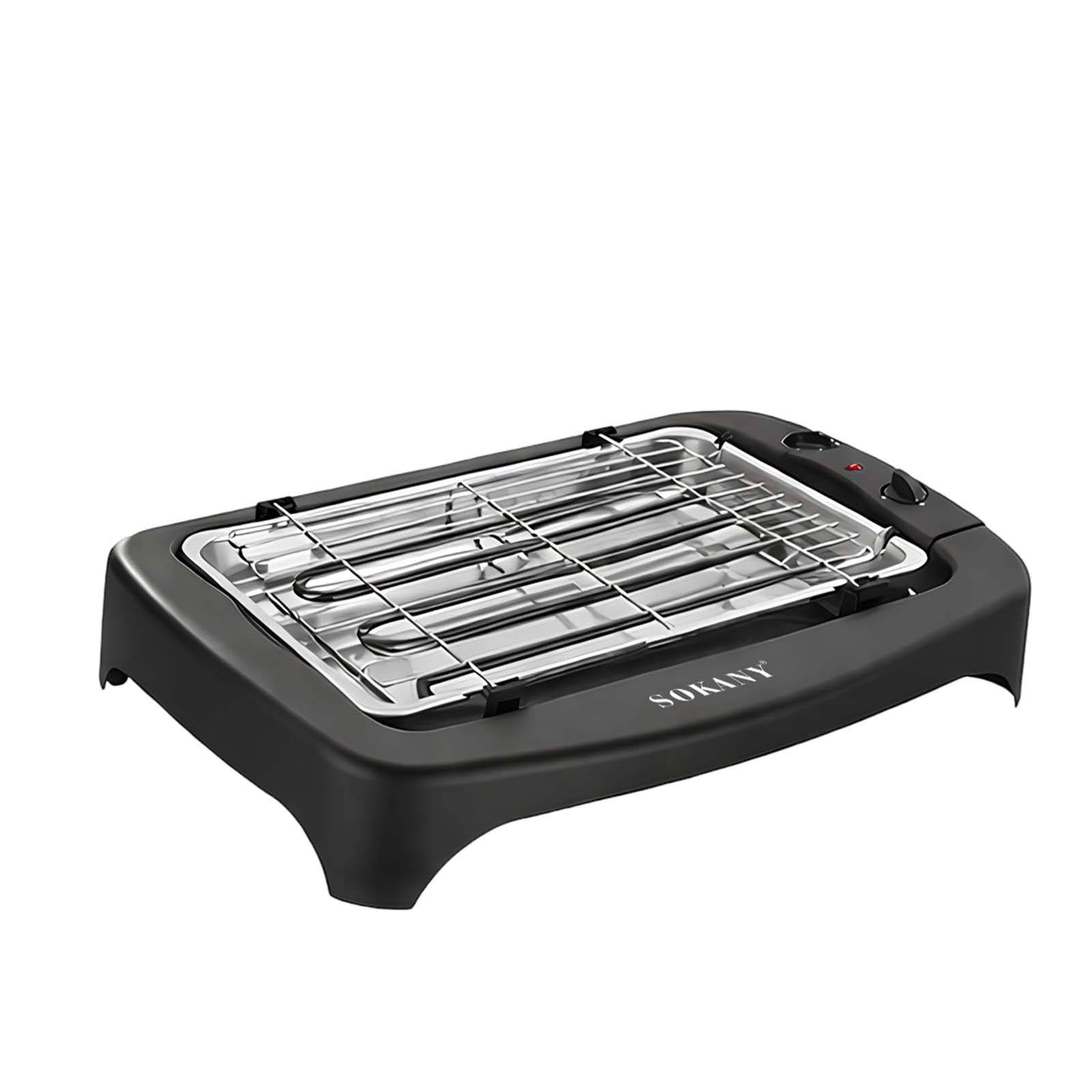 Barbecue Électrique 38cm 2200W Antiadhésif Thermostat Réglable-0