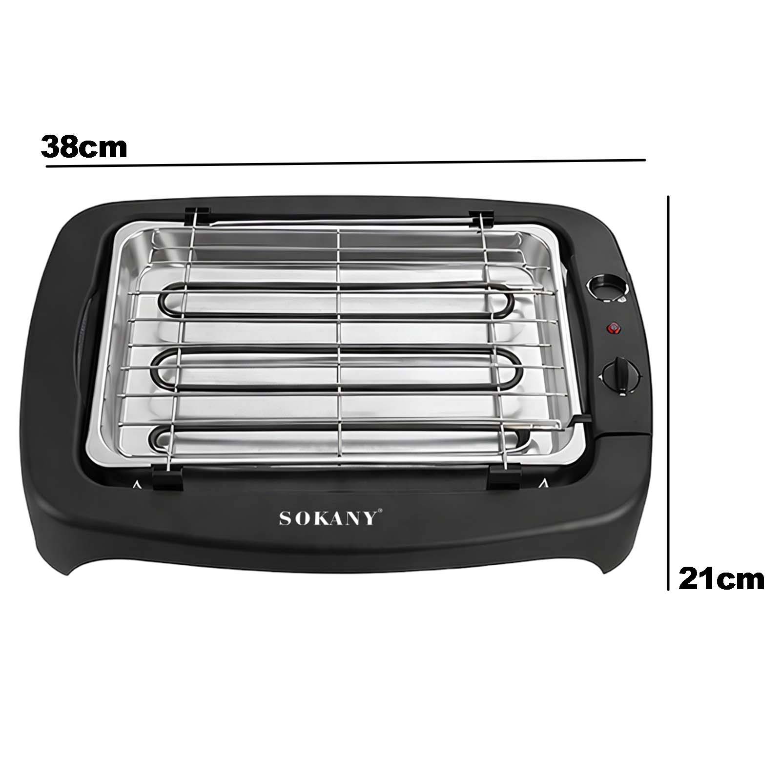 Barbecue Électrique 38cm 2200W Antiadhésif Thermostat Réglable-3