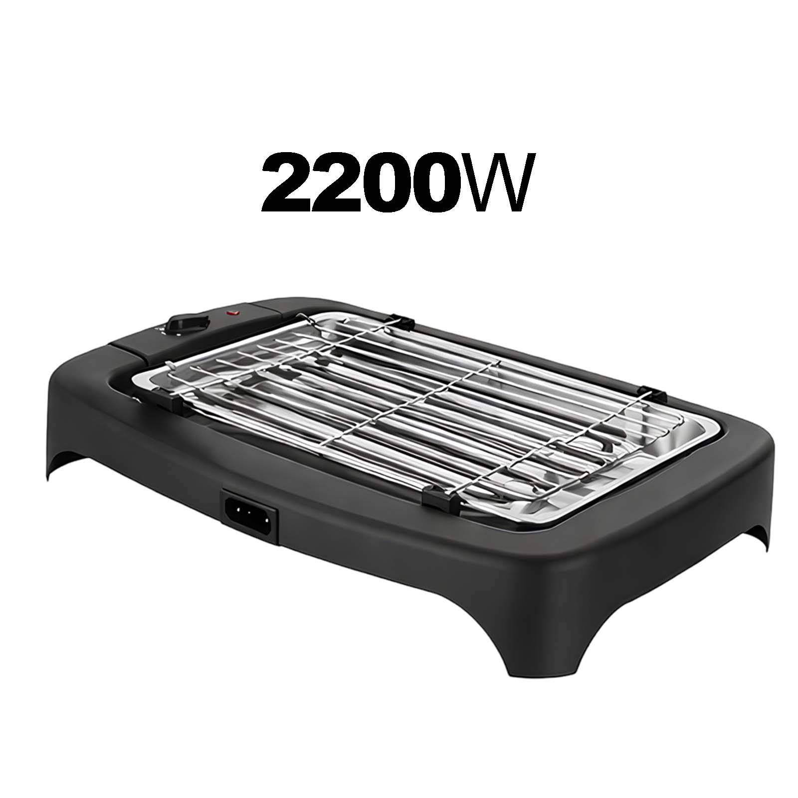 Barbecue Électrique 38cm 2200W Antiadhésif Thermostat Réglable-4