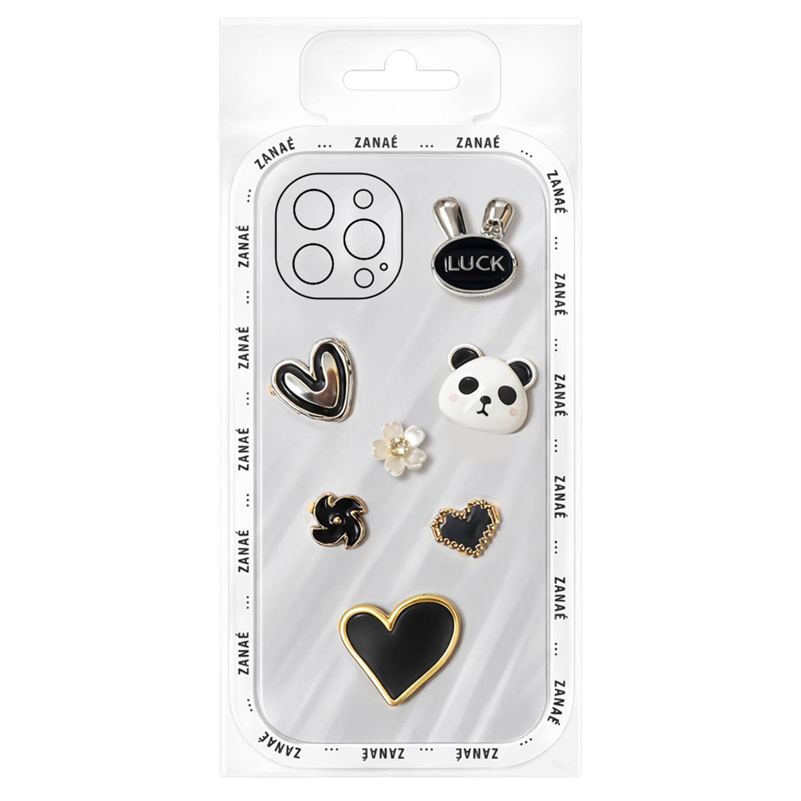 Stickers 3D Relief pour Smartphone et Coque Pearl Panda Motifs Décoratifs-0