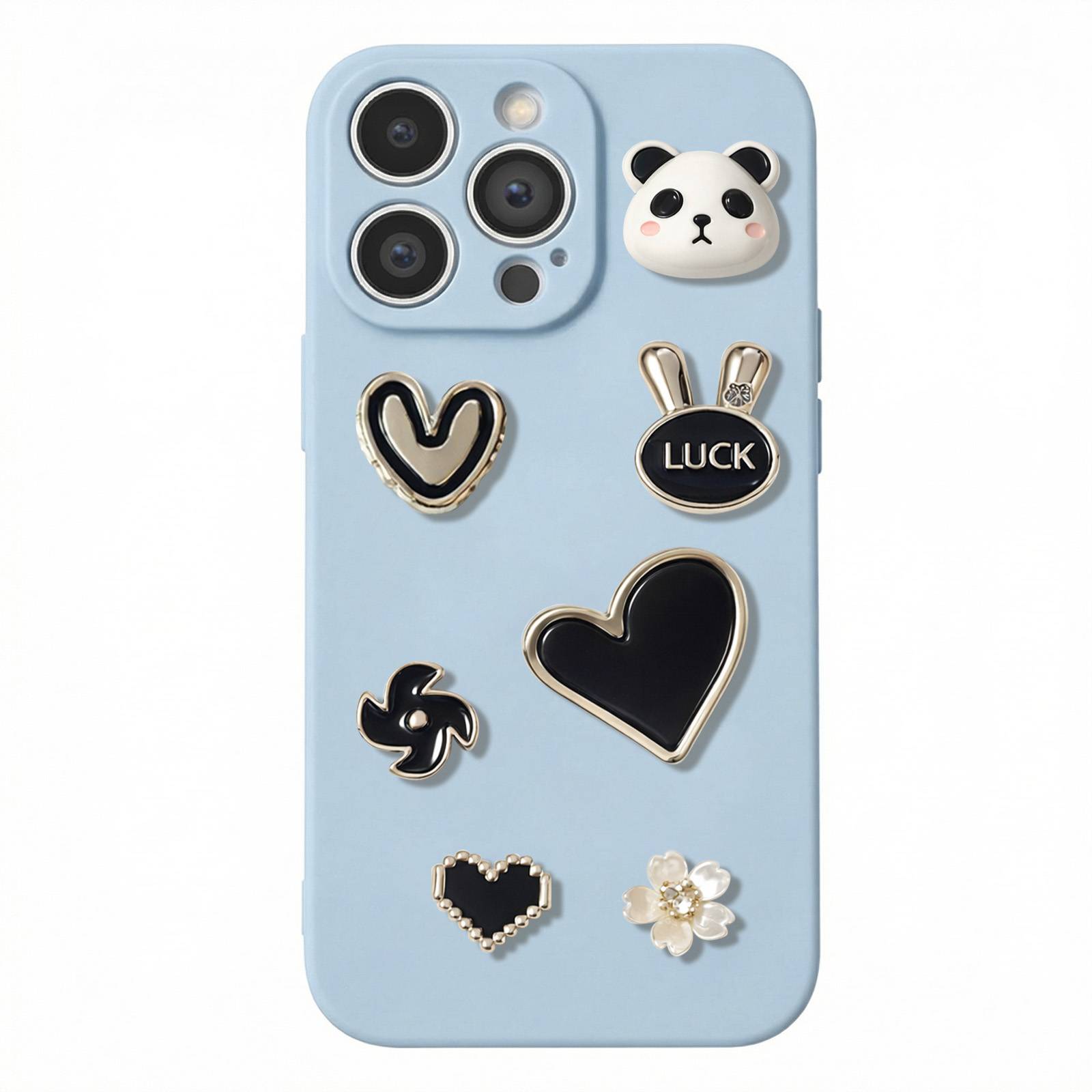 Stickers 3D Relief pour Smartphone et Coque Pearl Panda Motifs Décoratifs-2