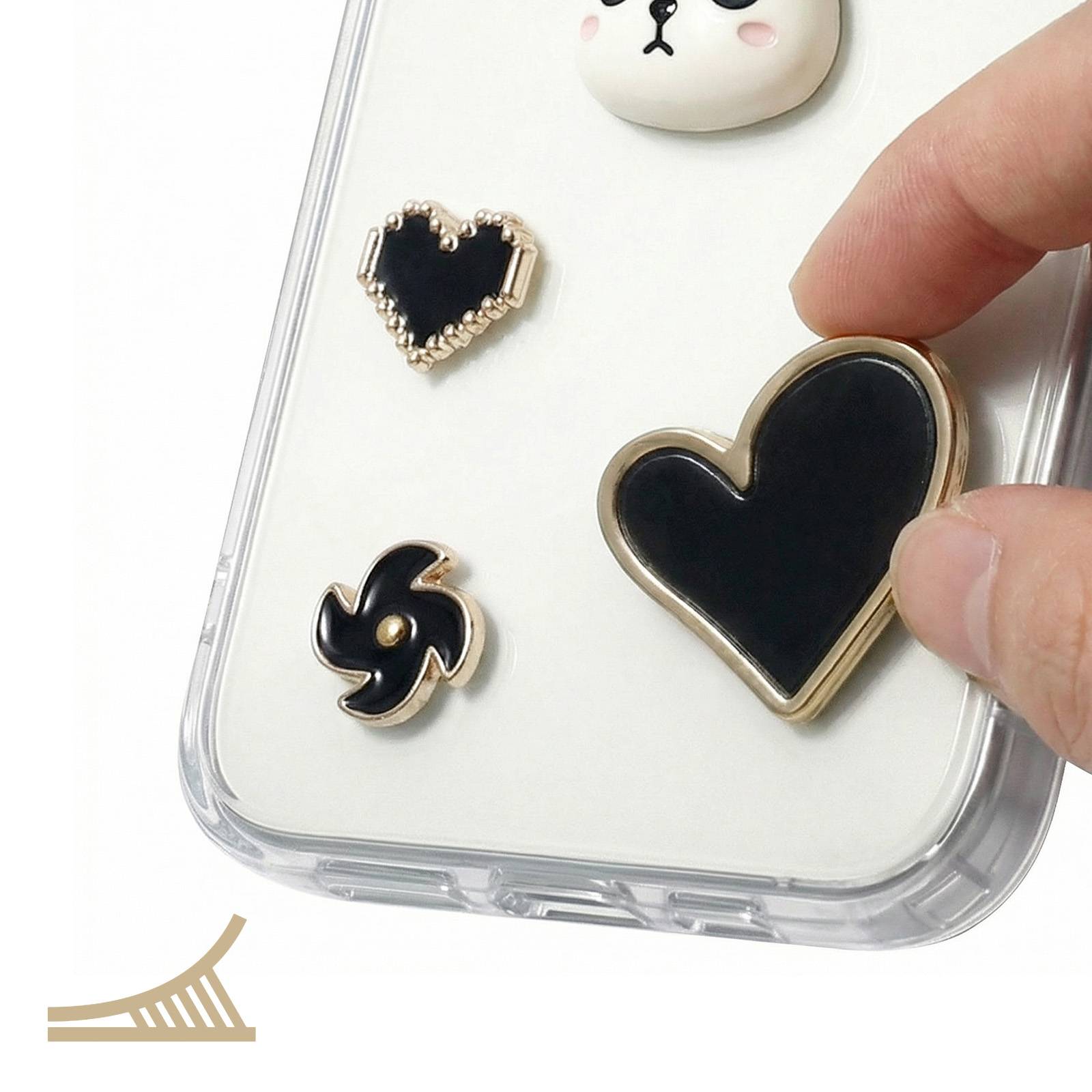 Stickers 3D Relief pour Smartphone et Coque Pearl Panda Motifs Décoratifs-3