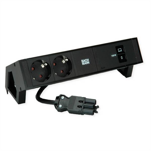 Bachmann BACHMANN DESK2 2x CEE7/3, USB-C, USB-Cha Cache      1 pc(s)