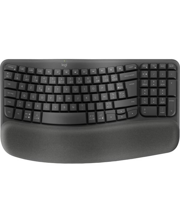 Logitech ERGO 920-012286, Taille réelle (100 %), Sans fil, RF sans fil + Bluetooth, Clavier à membrane, AZERTY, Graphite