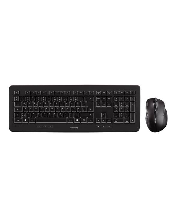 CHERRY DW 5100, Taille réelle (100 %), Sans fil, RF sans fil, AZERTY, Noir, Souris incluse-0