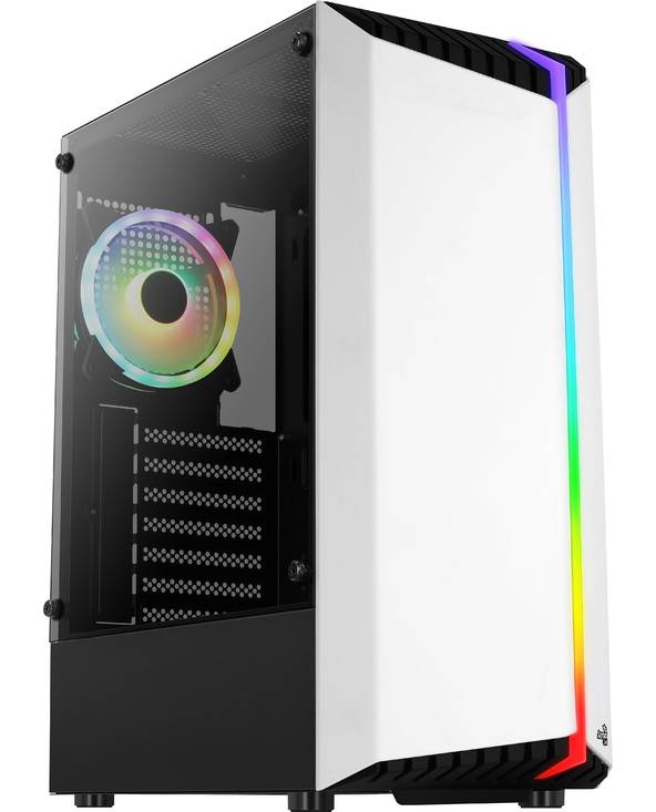 Aerocool Bionic, Midi Tower, PC, Blanc, ATX, micro ATX, Mini-ITX, Acrylonitrile-Butadiène-Styrène (ABS), SPCC, Gaming-0