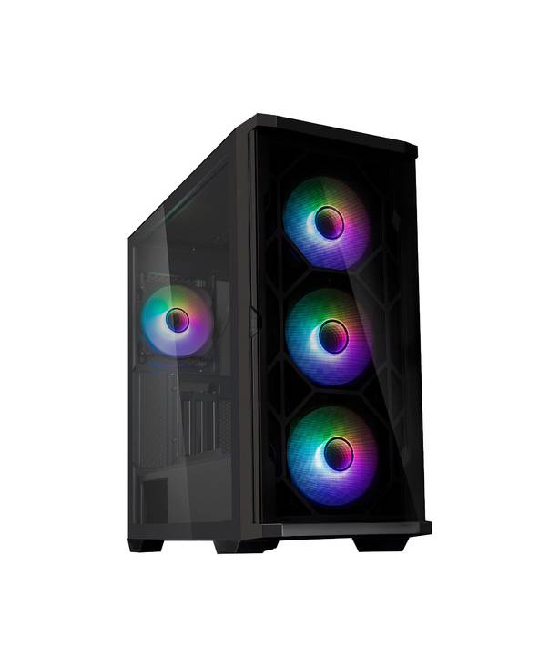 Zalman Z10 DUO, Midi Tower, PC, Noir, ATX, Mini-ATX, Mini-ITX, Plastique, Acier, Verre trempé, 17,3 cm-0