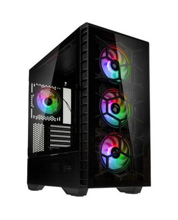 Kolink Observatory Y ARGB, Midi Tower, PC, Noir, ATX, EATX, micro ATX, Mini-ITX, ABS, SPCC, Verre trempé, Multi