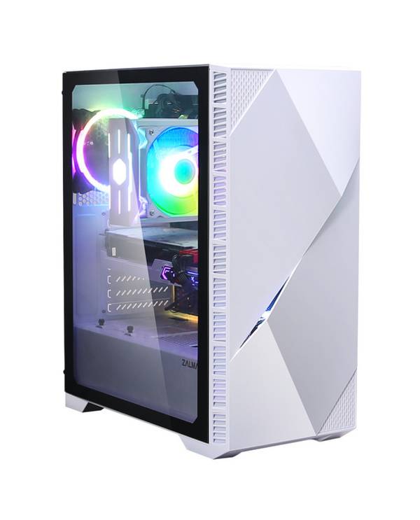 Zalman Z3 Iceberg White, Midi Tower, PC, Blanc, ATX, EATX, micro ATX, Mini-ITX, Plastique, Acier, Verre trempé, 16,3 cm