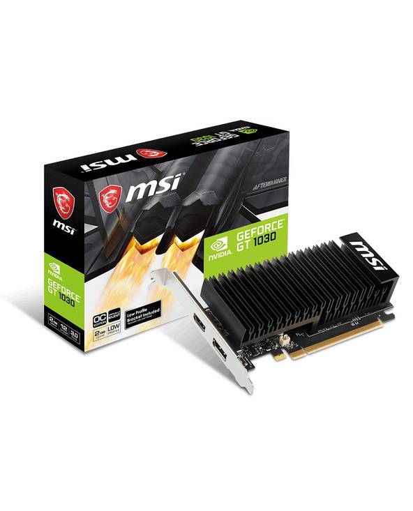 MSI GeForce GT 1030 2GHD4 LP OC, GeForce GT 1030, 2 Go, GDDR4, 64 bit, 2100 MHz, PCI Express x16 3.0-0