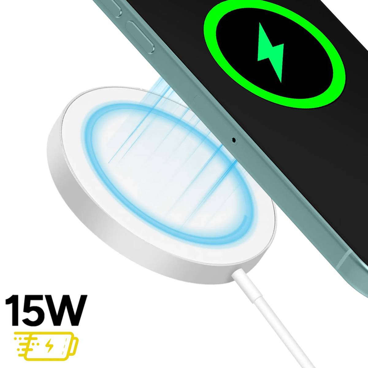 Chargeur Magsafe Magnétique 15W pour iPhone 16 / 16 Plus / 16 Pro / 16 Pro Max / 16e-3