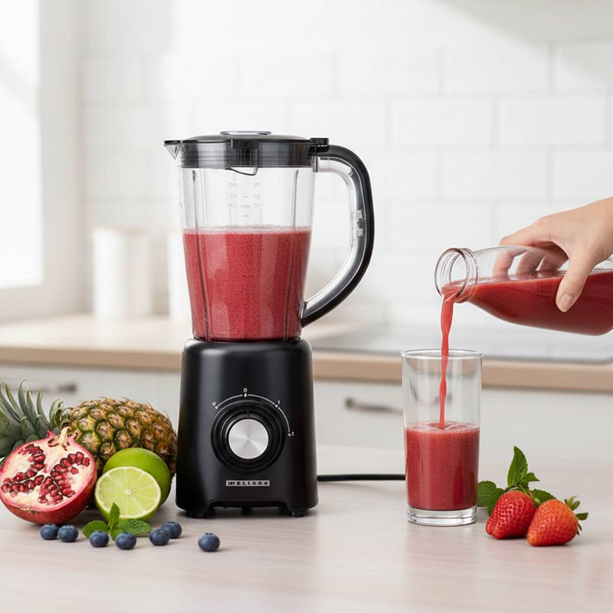 Mixeur de Cuisine 1,5 L avec Bol Plastique, 2 Vitesses et Pulse 800 W-2