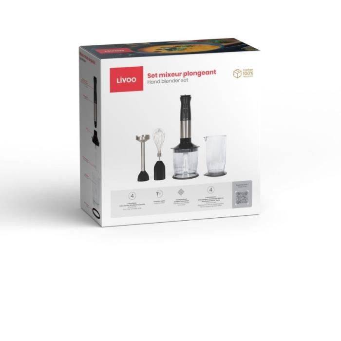 Mixeur Plongeant Multifonction 800w Noir Livoo DOP246-1