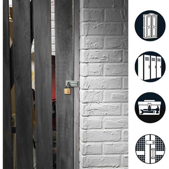 Master Lock 140703EURD Pack Comprenant un Moraillon de Porte et un Cadenas à Clé-1