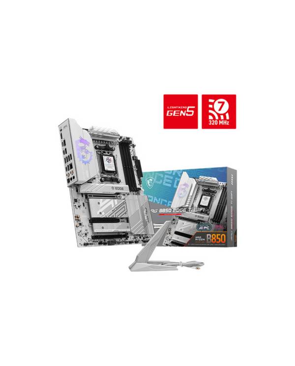 MSI MPG B850 EDGE TI WIFI, AMD, Emplacement AM5, AMD Ryzen 7000 Series, AMD Ryzen 8000 Series, AMD Ryzen 9000 Series, Em