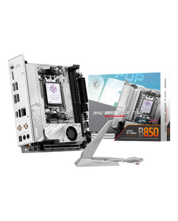 MSI B850I EDGE TI WIFI, AMD, Emplacement AM5, AMD Ryzen 7000 Series, AMD Ryzen 8000 Series, AMD Ryzen 9000 Series, Empla