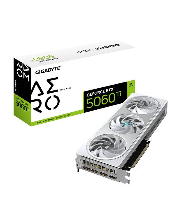 GIGABYTE GeForce RTX 5060 Ti AERO OC 8G Carte Graphique – 8 Go GDDR7, 128 bits, PCI-E 5.0, 2647 MHz Fréquence du process-0